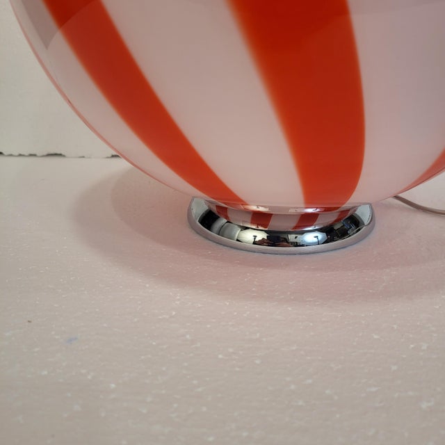 Table Lamp with Blown Glass Globe, 1980s For Sale - Image 15 of 18