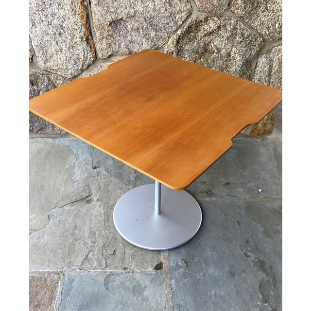 Late 20th Century Late 20th Century Cassina Contemporary Modern Wood and Metal Side Table For Sale - Image 5 of 5