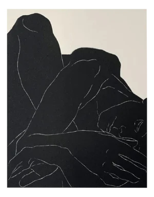 Luiza Kasprzyk, Asleep, Linocut, 2021