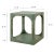 Rustic Artisan-Carved Soft Aqua Wood Side Table — Grounded Anchor For Sale - Image 3 of 8