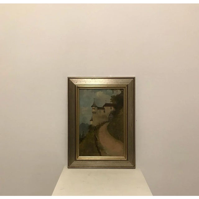 French painter Work on wood Silver wood frame 37 x 27 x 3 cm This piece is attributed to the mentioned designer/maker. It...