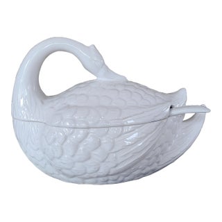 Vintage Kitchen Goose Figure Soup Tureen - Made in U S A For Sale