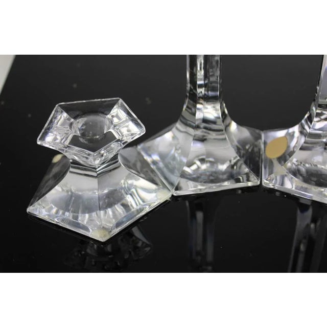 Model Pentagon Candleholders by C.J.Riedel for Riedel Glas, 1970s, Set of 3 For Sale - Image 6 of 7