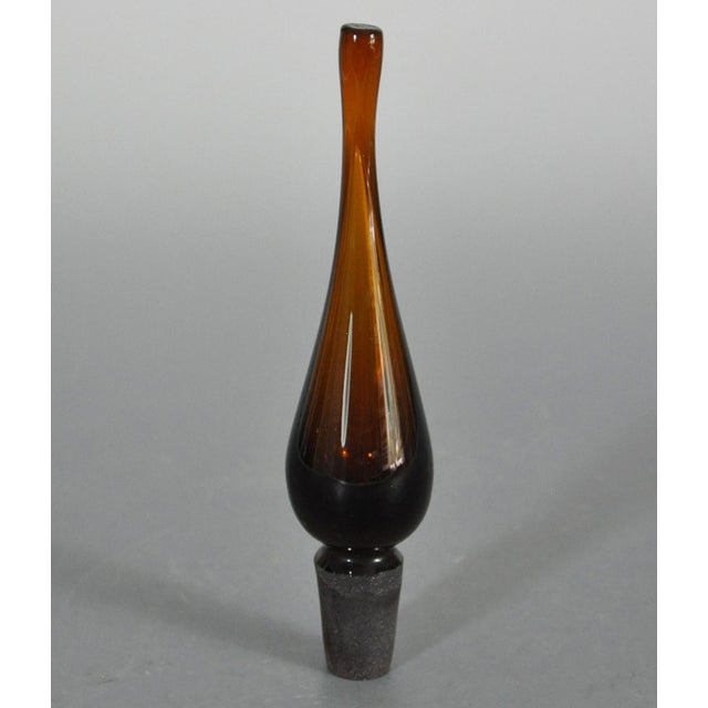 Mid-Century Modern Vintage Mid Century Blenko Amber Decanter For Sale - Image 3 of 3