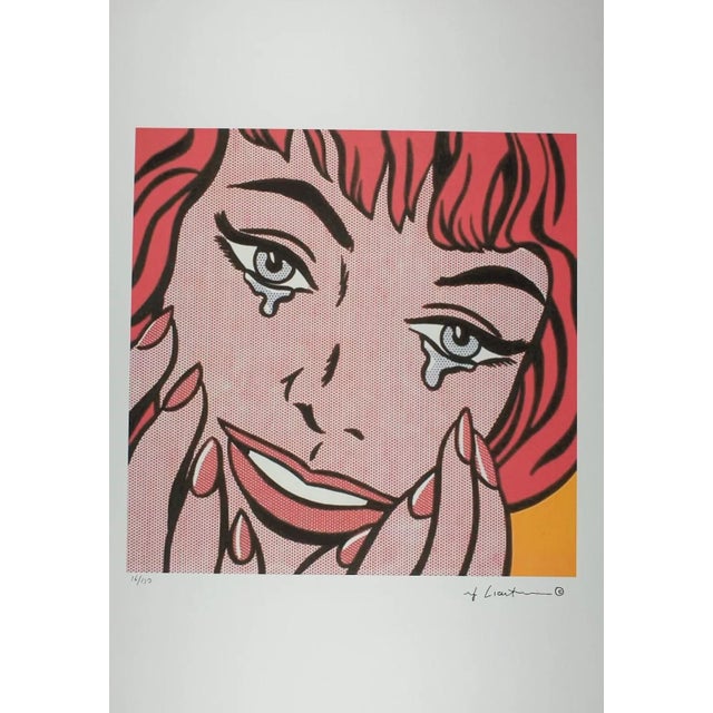 1980s After Roy Lichtenstein "Happy Tears" Limited Edition Lithograph For Sale