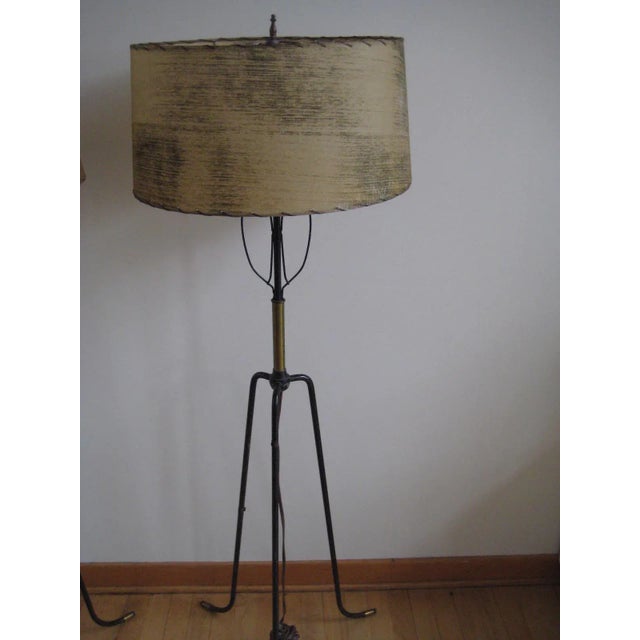 Mid-Century Modern Mid-Century Parzinger Iron Floor Lamp For Sale - Image 3 of 9