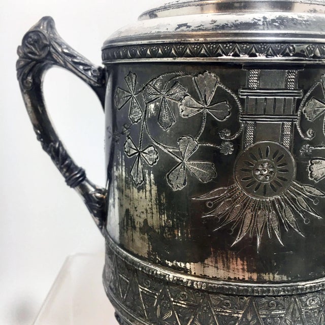 Meriden Silver Plate Co. 1880s Aesthetic Movement Silverplated Sugar Bowl For Sale - Image 4 of 9
