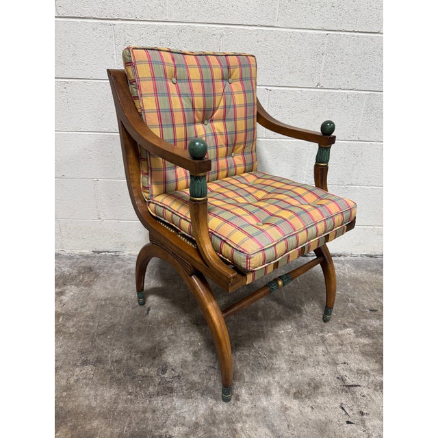 Vintage Empire Style Walnut Chair For Sale - Image 4 of 7