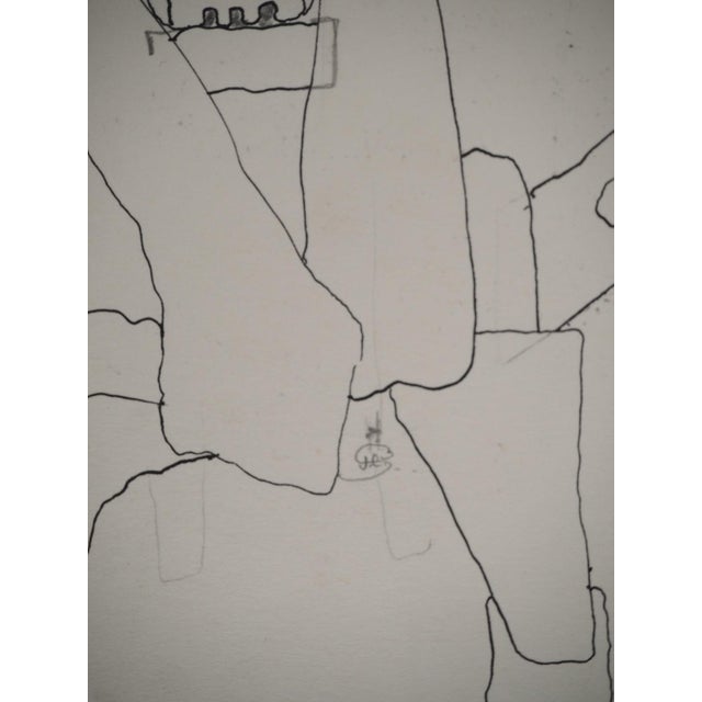 Jean-claude silbermann (1935) the mover, 1964 original ink drawing signed lower right on thick paper 26.5 x 16.5 cm...