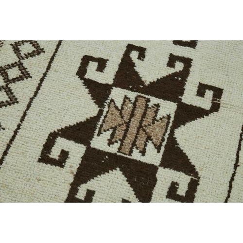 Beige Bohemian Runner Rug For Sale - Image 5 of 7