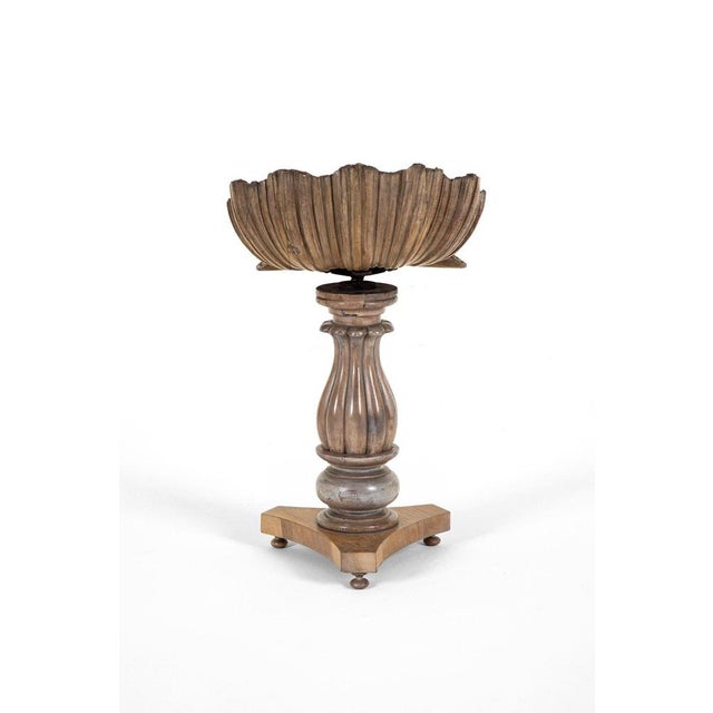 Italian Grotto Stool in Walnut For Sale - Image 4 of 16