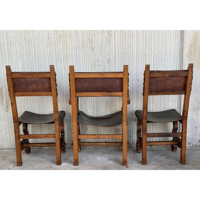 19th Century Set of Spanish Colonial Armchair and Two Chairs For Sale In Miami - Image 6 of 11