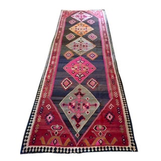 Valide Kars Palace Kilim Runner - 5′6″ × 18′