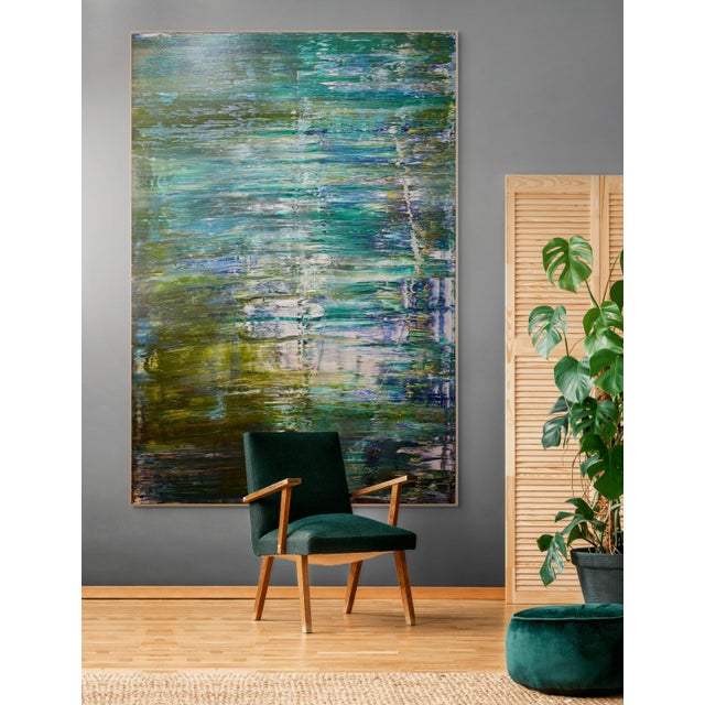 Abstract Contemporary Abstract Oil on Linen "Abstract Informal 2023-2104-4" by Robert Niesse For Sale - Image 3 of 8