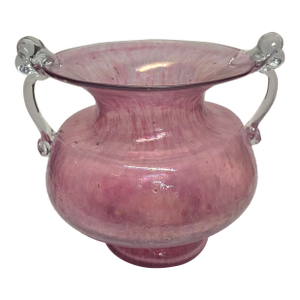 Vintage Lavender/Pink Hand Blown Art Glass Urn/Vase