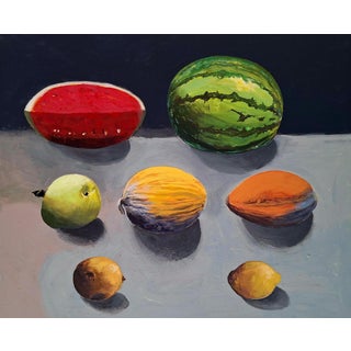 Danuta Dabrowska-Siemaszkiewicz, Still Life with Watermelon, 2025, Oil on Canvas For Sale