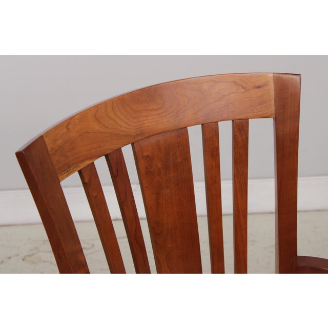 Set of 8 Stickley Cherry Bayonne Dining Chairs For Sale In Philadelphia - Image 6 of 17