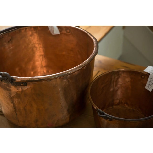 American Antique Copper Apple Butter Kettle For Sale - Image 3 of 7