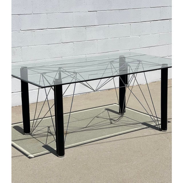Postmodern 1980s René Herbst “Sandows” Dining Set for Alivar Museum Collection | Table + 6 Chairs For Sale - Image 3 of 6