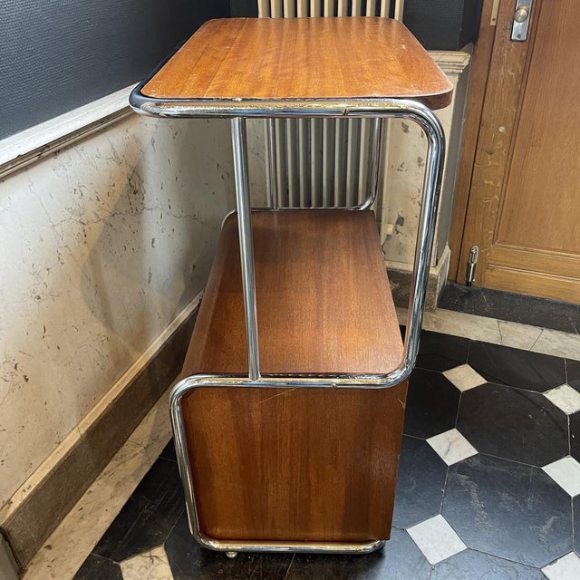 Modernist Art Deco Bauhaus Tubular Steel & Wood Sideboard, 1930 For Sale - Image 5 of 16