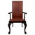 Antique 19th Century English Mahogany Open Armchair with Claw Feet For Sale - Image 3 of 15