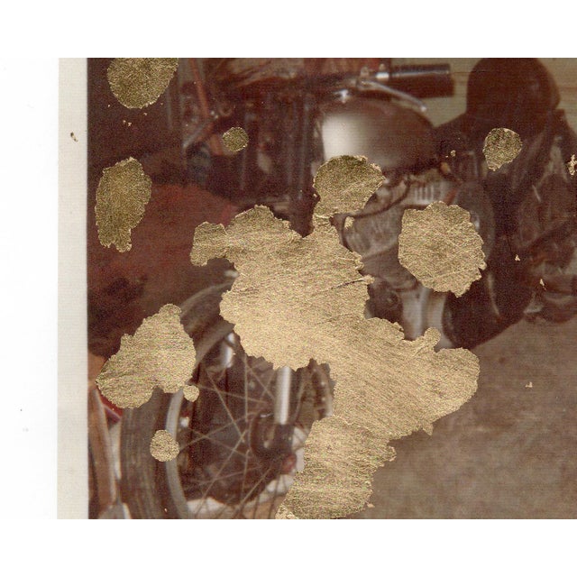 Memory Failure IX, 2025 Gold leaf on pigment print 10 × 8 inches