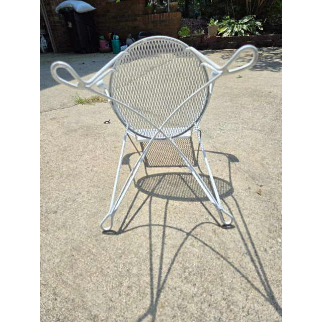 Mid 20th Century Iron Seating & Table Set, 4 Pieces For Sale - Image 10 of 13