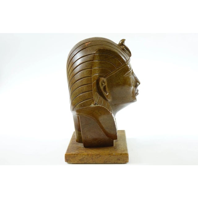 Traditional Late 20th Century Large Carved Stone Pharaoh For Sale - Image 3 of 7