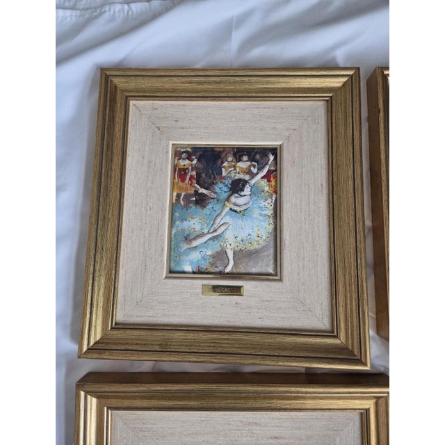 Enamel Miniatures after Degas, Picasso, Van Gogh and Renoir, 1980s, Set of 4 For Sale - Image 11 of 13