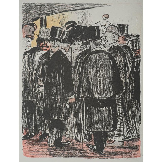 Modern Kees Van Dongen, Top Hat and Frock Coat, Lithograph For Sale - Image 3 of 7
