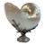 Vintage Natural Nautilus Shell on Silver Faux Coral Stand For Sale