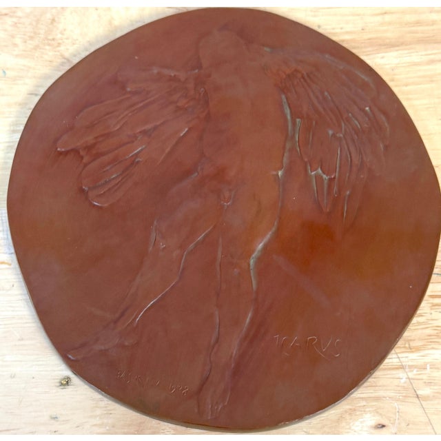 Leonard Baskin, Icarus, Numbered 3/250, Cast Bronze Wall Plaque, 1969 For Sale - Image 11 of 13