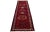 Beautiful hand-knotted vintage Persian Heriz wool rug has a red field and a designed frame in multicolor accents in an...