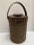Vintage Brown Mod Vinyl Insulated Ice Bucket For Sale - Image 10 of 11