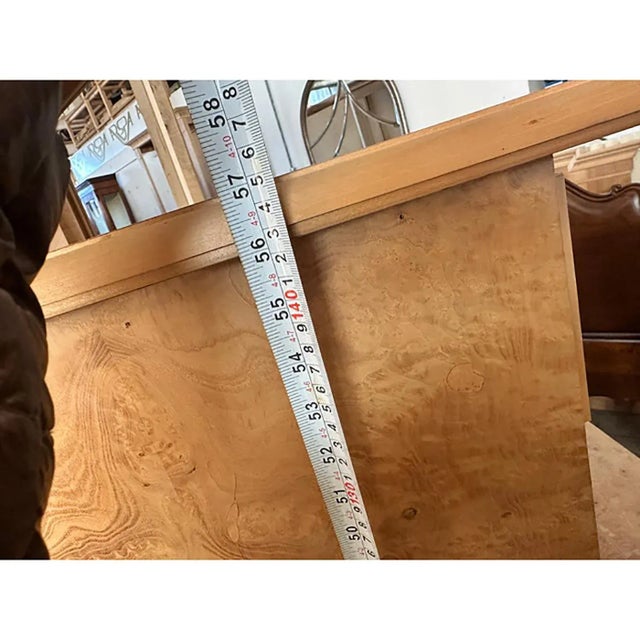 Empire Style Chest of Drawers in Natural Burl Wood and Ash by Simoeng For Sale - Image 9 of 12