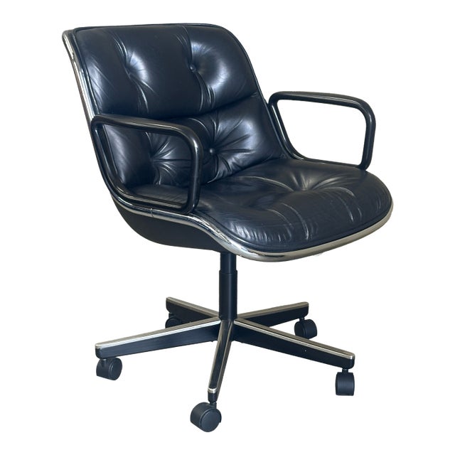 1980s Charles Pollock for Knoll Office Desk Chair For Sale