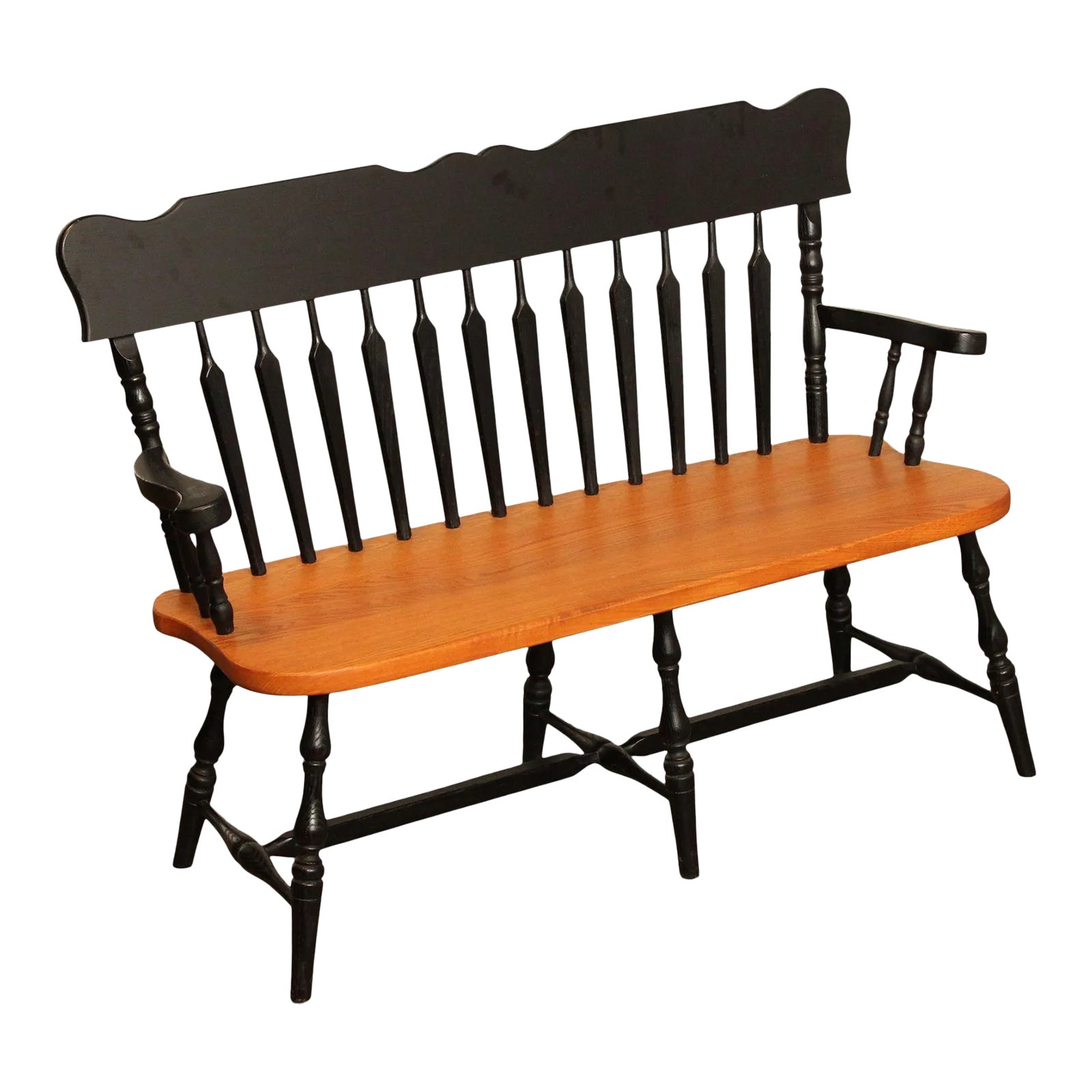 Early 21st Century Penns Creek Furniture Black Painted Oak Windsor