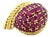 Gazdar, 1960's 18k Yellow Gold and Ruby Bombe Ring, Size 5.25 For Sale