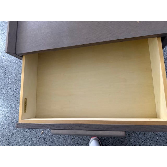 Stone Gray Crate and Barrel Stone Grey Nightstand For Sale - Image 8 of 13