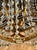Gold Mid 20th Century Hollywood Regency Gilt Metal & Crystal Beaded Basket Chandelier For Sale - Image 8 of 9