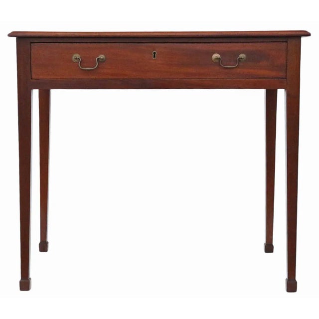 Antique Georgian Mahogany Writing Table, 19th Century For Sale - Image 9 of 9