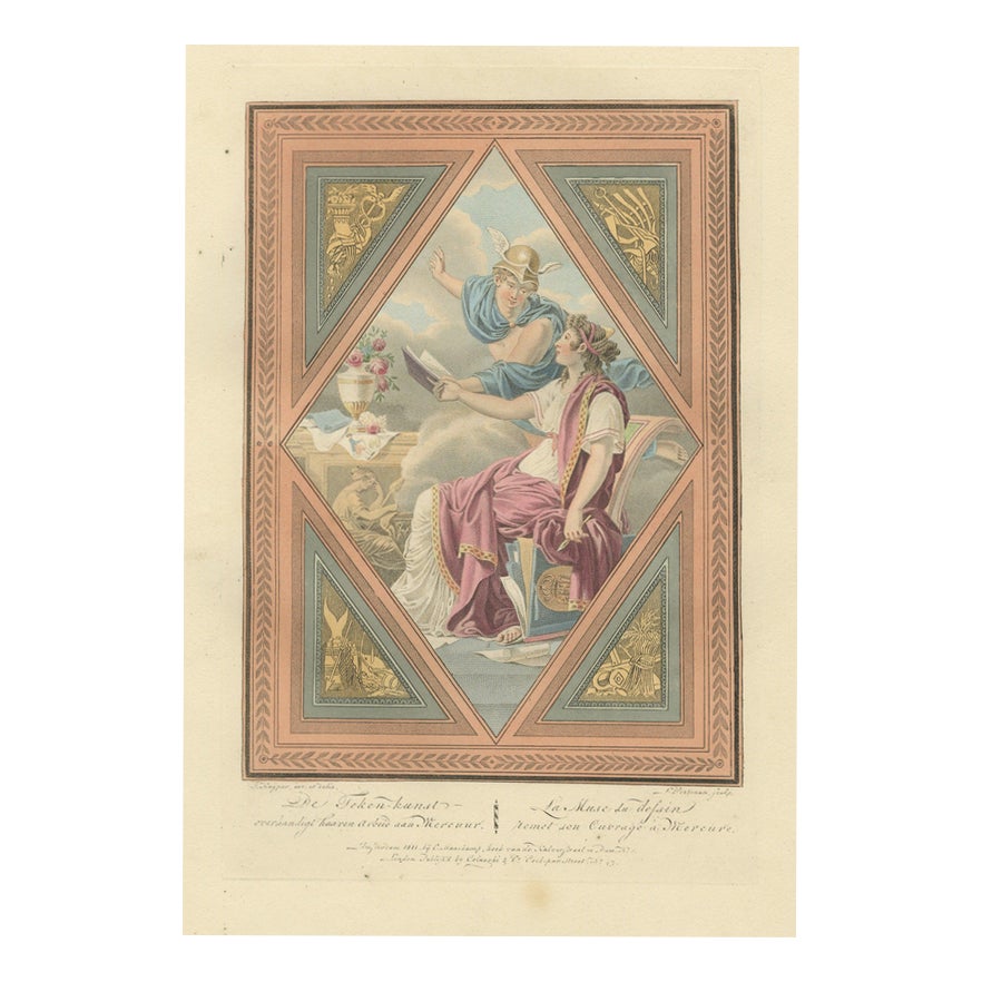 Maaskamp, The Art of Drawing Presenting Her Work to Mercury, 1811 ...