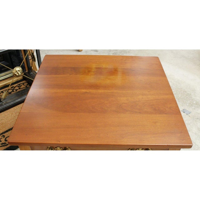 Late 20th Century Leopold Stickley Colonial Style 2 Drawer End Table - Cherry For Sale - Image 5 of 7