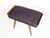 Mid-Century Modern Italian Wood and Purple Fabric Ottoman, 1950s For Sale - Image 6 of 8