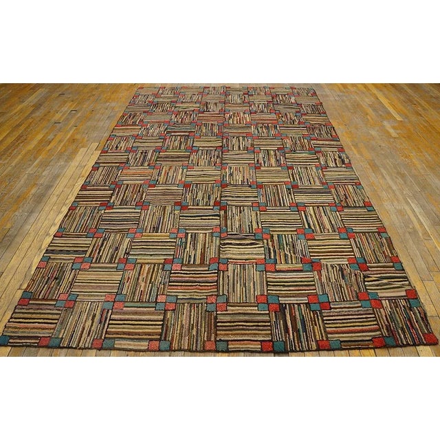 Early 20th Century American Hooked Rug ( 5'10" x 9'8" - 178 x 295 )