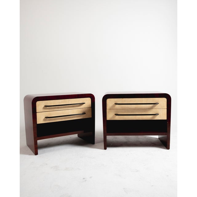 Pair of Italian Art Deco 1940s Nightstands For Sale In Los Angeles - Image 6 of 7