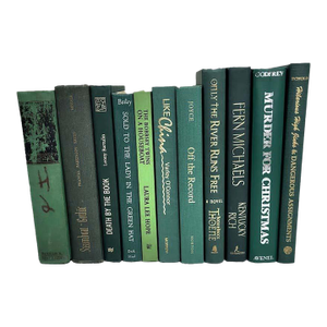 Curated Dark Green Hardcover Styling Books - 10 Pieces