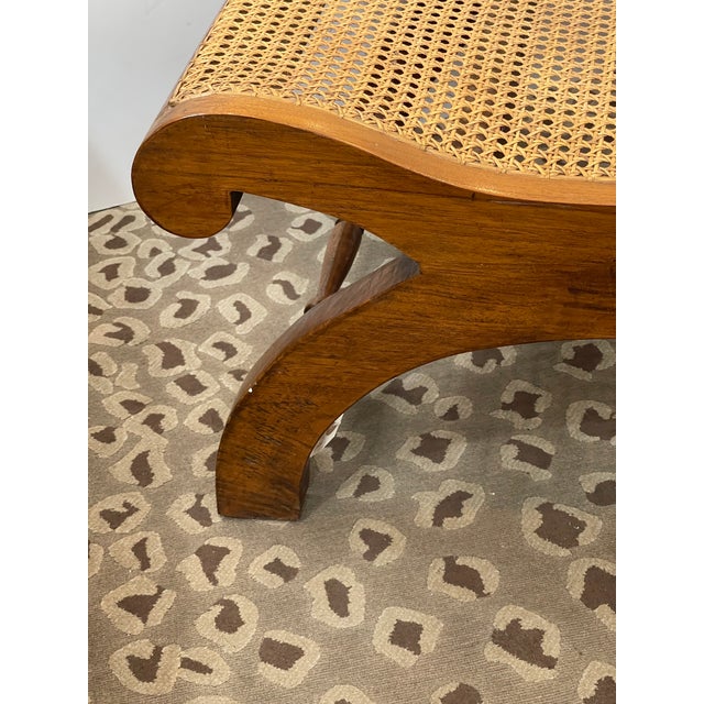 rBauer International Inc. British Colonial Style Hand Cane Ottoman For Sale - Image 4 of 12