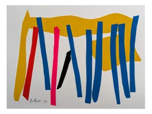 Maurice Esteve, Composition after Collage, Original Serigraph, 1995