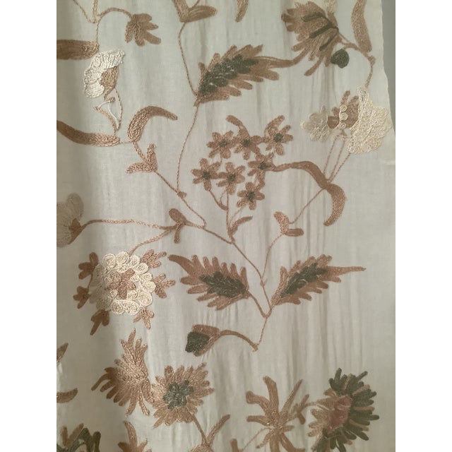 Garden Party Embroidered Floral Decorative Throw Shawl For Sale In New York - Image 6 of 11
